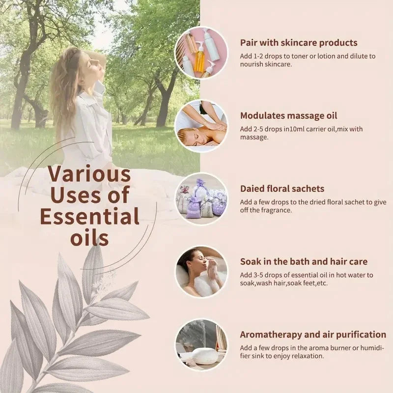 Premium Lavender Essential Oil 100ml - SPA Massage Moisturizing Soothing