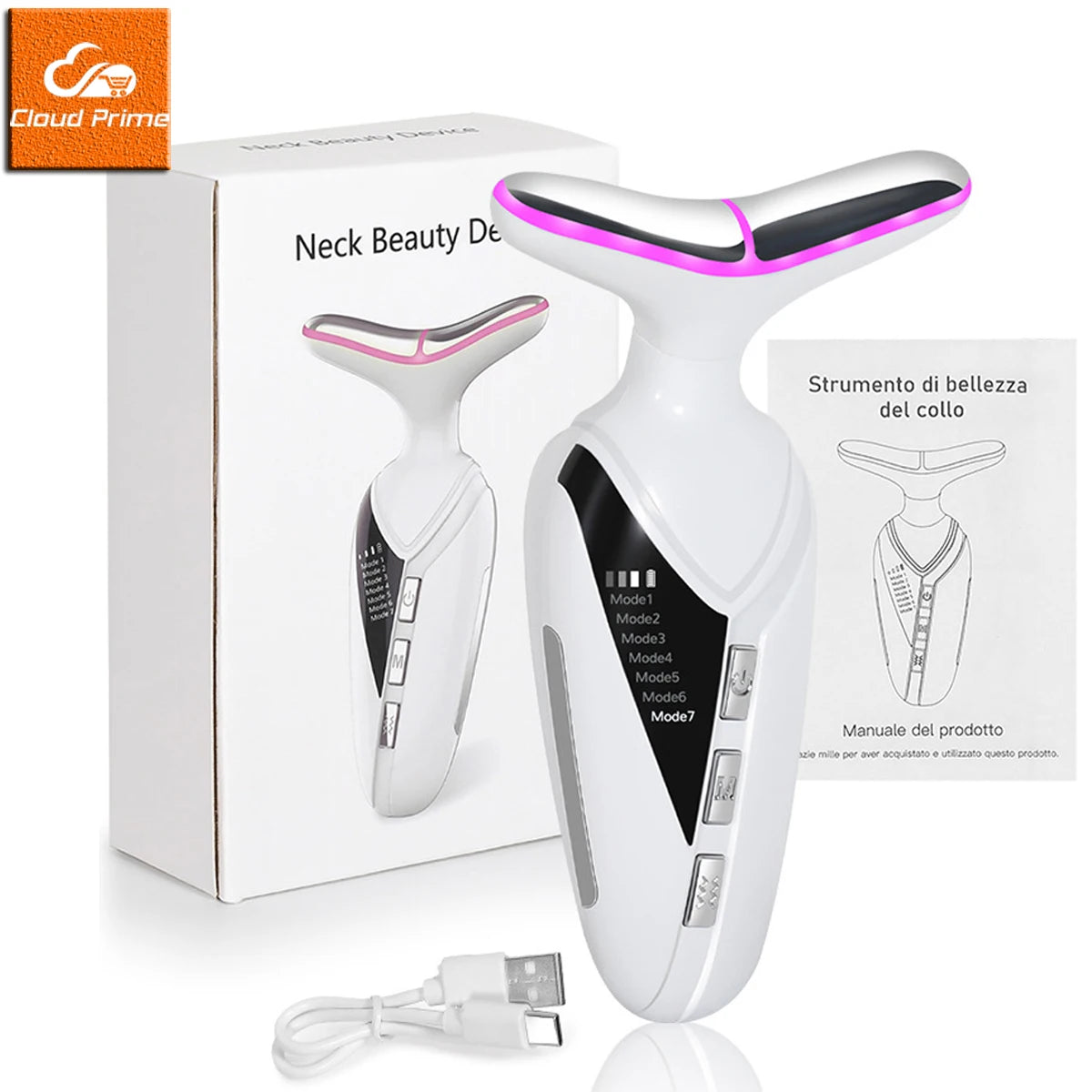 Rechargeable Face and Neck Massager - Portable Skin Lifting for Women