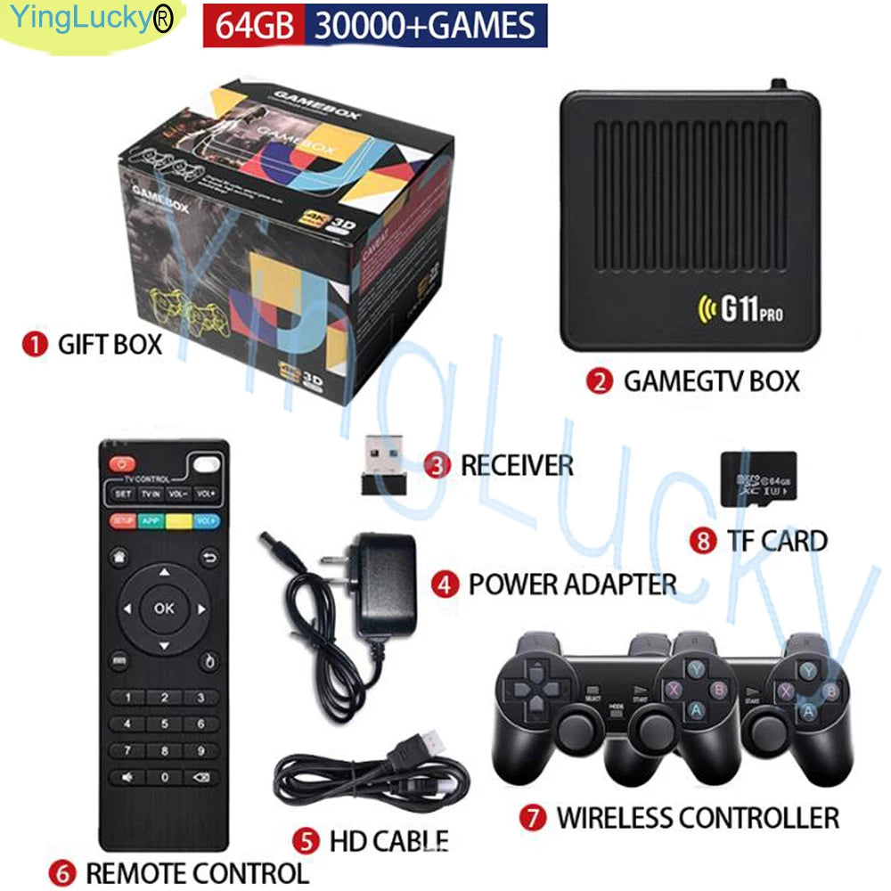 Console Arcade Rétro G11 Pro - 60000+ Jeux 4K HD Manette Sans Fil