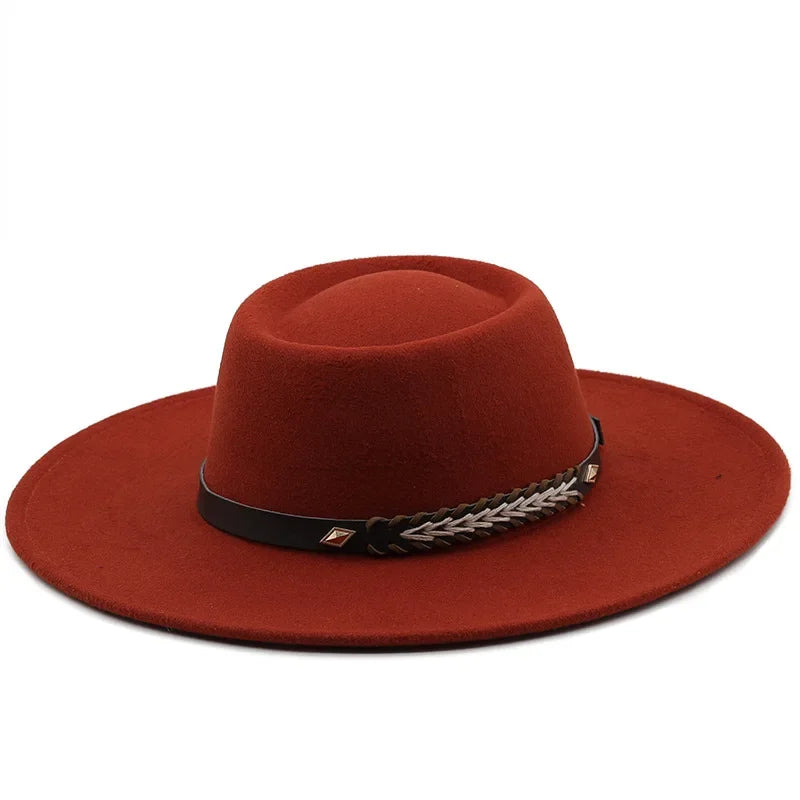 Chapeau Fedora Feutre Style Britannique - Bord Large Jazz Luxe Unisexe