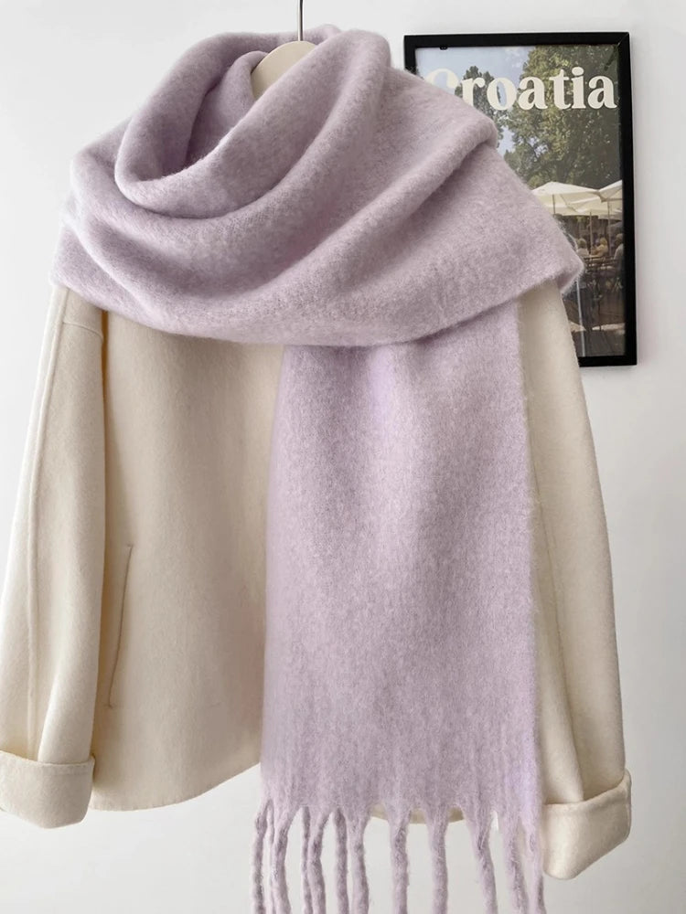 Écharpe Cachemire Hiver Femme Bleue - Pashmina Luxe Premium