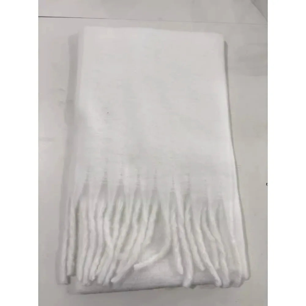 Écharpe Hiver Femme Épaisse - Grand Châle Pompons Doux