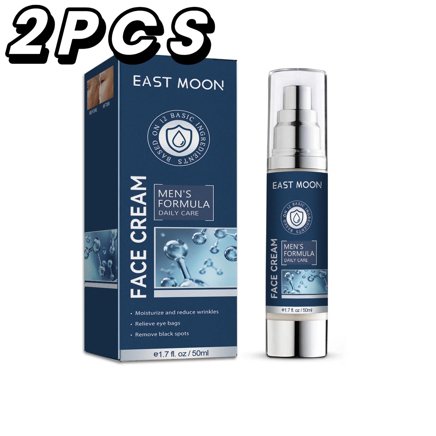 6 in 1 Men's Face Moisturizer - Anti-Aging Collagen