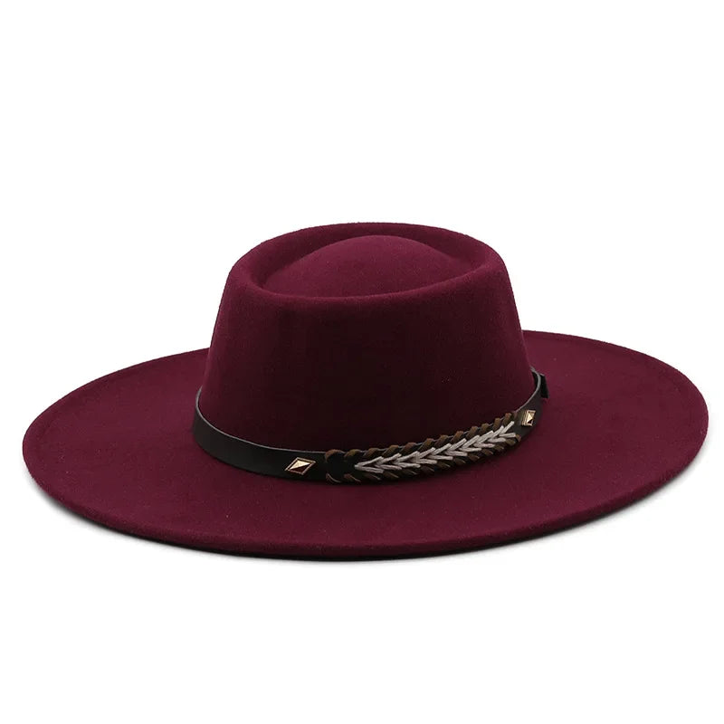 Chapeau Fedora Feutre Style Britannique - Bord Large Jazz Luxe Unisexe