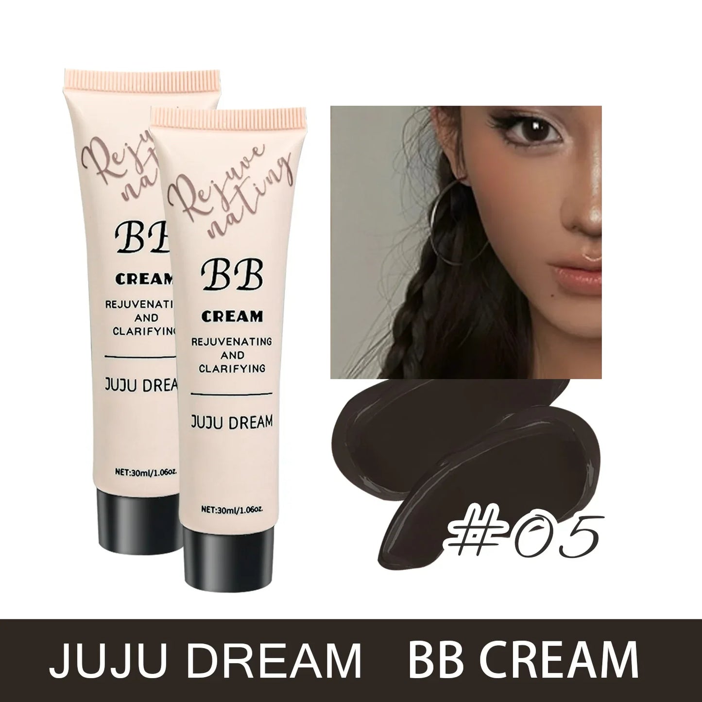 JUJU DREAM BB Crème 3-en-1 - Hydratant Fond de Teint Contrôle Sébum