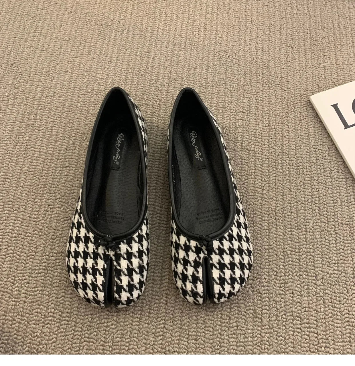 Chaussures Tabi Style Japonais Cuir - Mocassins Fendus Mary Jane Ballerine