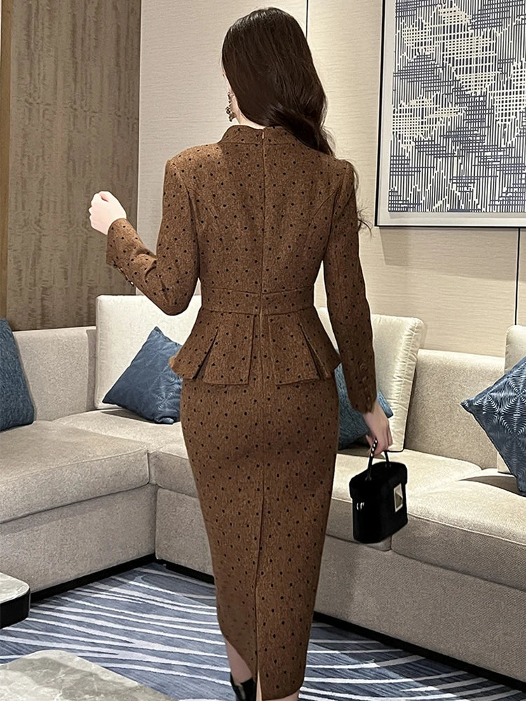 Robe Mi-Longue Femme Vintage Double Boutonnage - Élégante Fête Printemps