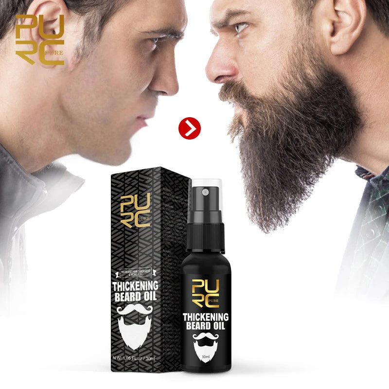 Natural Beard Essential Oil 30ml - Hydrates Nourishes Shine for Men