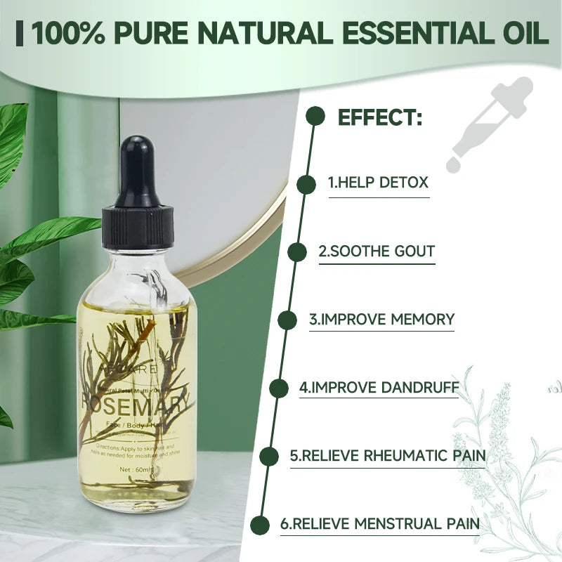 Rosemary Dried Flower Oil 60ml - Multipurpose DIY Aromatherapy