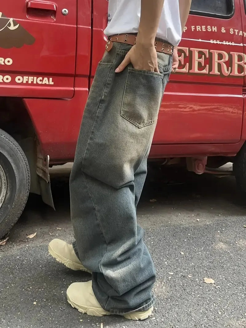 Jean Homme Américain Décontracté - Coupe Droite Ample