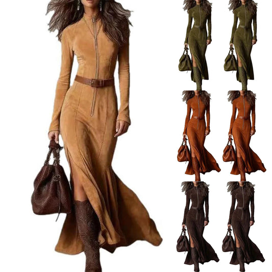 Robe Longue Cowboy Femme - Style Western Plissée