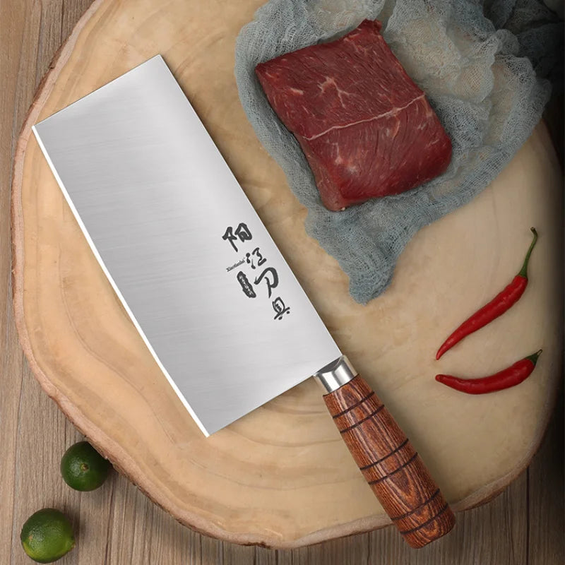 PLYS couteau à trancher manche en bois massif couteau à trancher en acier inoxydable couteau à légumes tranchant couteau à viande couteaux de cuisine de haute dureté