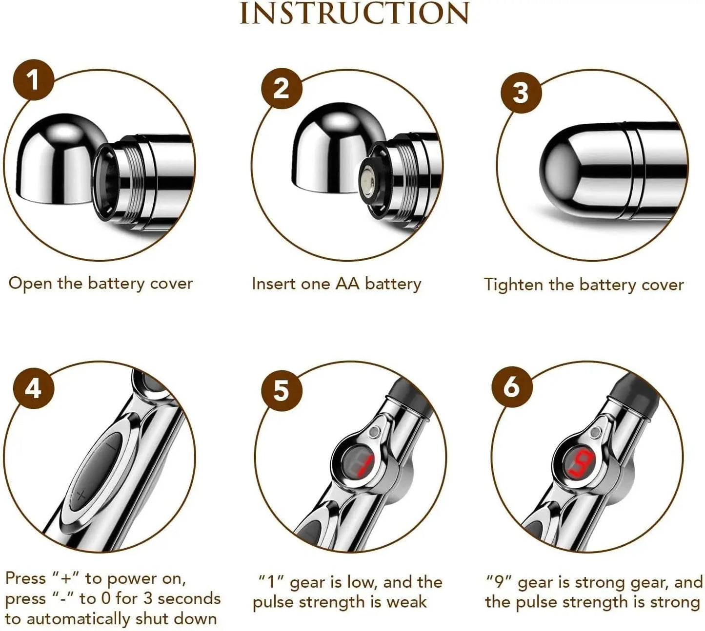 Stylo Massage Électronique Acupuncture - Thérapie Énergétique Soulagement Douleur