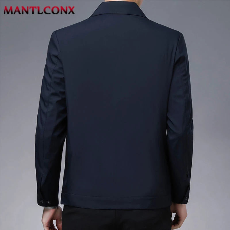 Veste Blazer Affaires Homme Luxe - Manteau Formel Bureau Social Décontracté Printemps