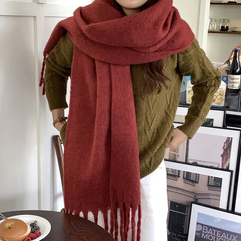 Écharpe Cachemire Hiver Femme Bleue - Pashmina Luxe Premium