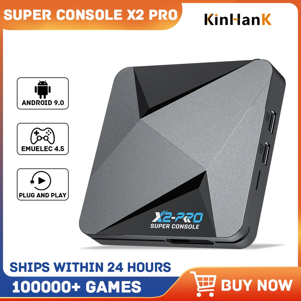 Console Rétro Super X2 Pro - 100000+ Jeux MAME Arcade Sega Saturn DC 4K HD