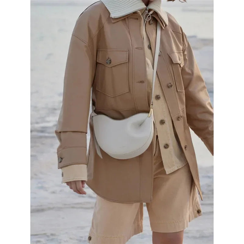 Sac à pois populaire, sac accoudoir, sac femme, sac à bandoulière simple, sac design de niche