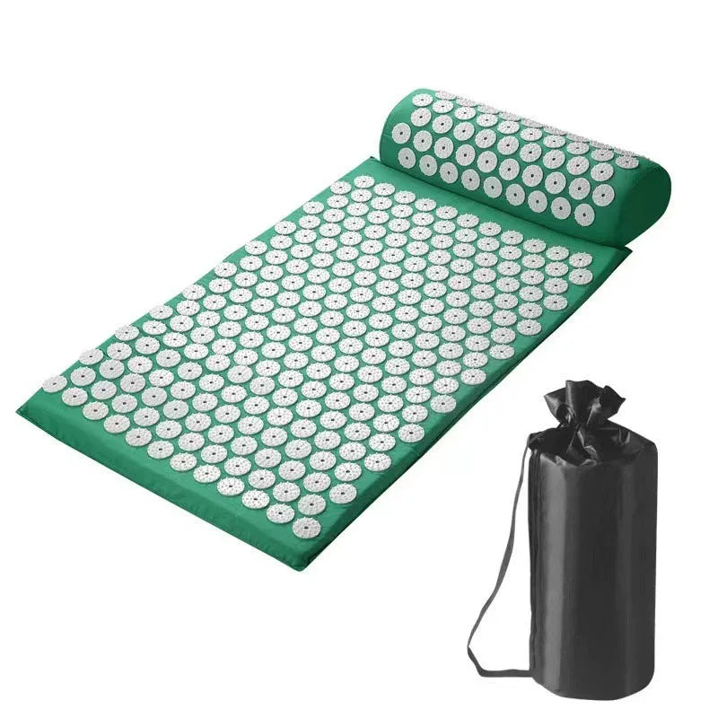 Tapis Acupression Massage Yoga + Oreiller - Soulage Douleur Stress Dos