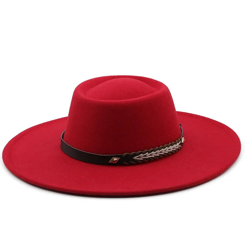 Chapeau Fedora Feutre Style Britannique - Bord Large Jazz Luxe Unisexe