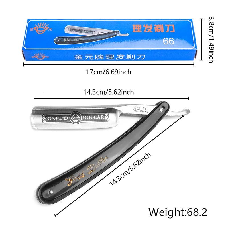 Rasoir Barbier Classique Bord Droit - Couteau Rasage Professionnel Shavette