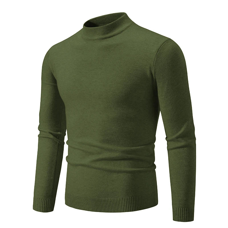 Pull Col Roulé Tricoté Homme Femme - Demi Col Haute Qualité Automne Hiver Unisexe