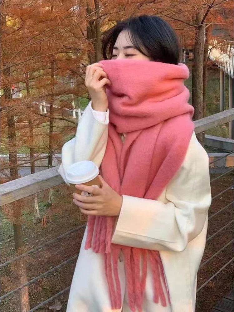 Écharpe Cachemire Hiver Femme Bleue - Pashmina Luxe Premium