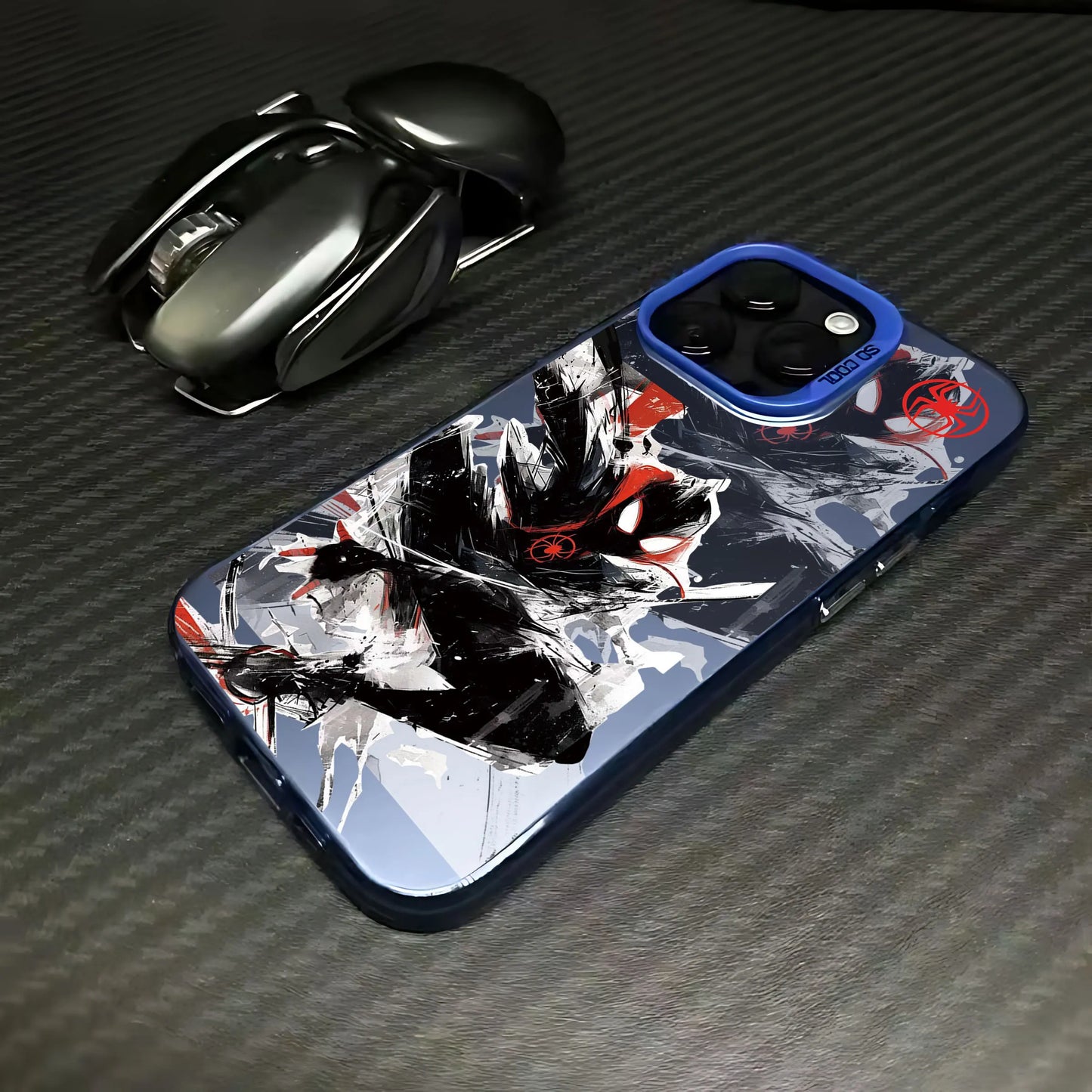 Coque iPhone Spider-Man Antichoc Mat - Protection Premium 16 15 14 13 12 11 Pro Max