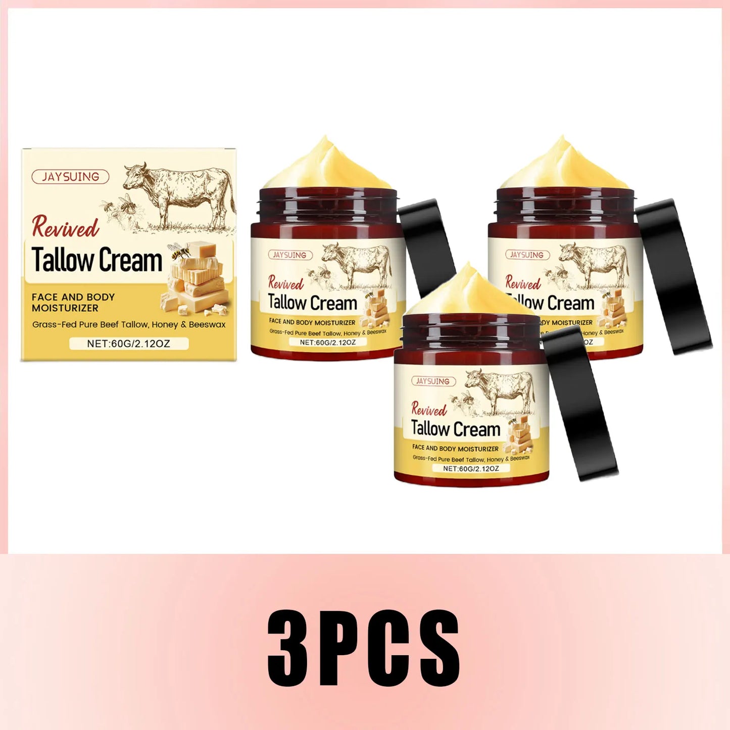 Natural Face &amp; Body Moisturizer - Organic Whipped Honey Beeswax