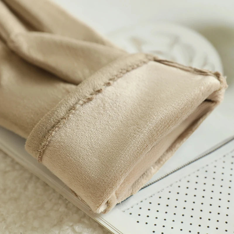 Gants Hiver Femme Polaire - Cyclisme Conduite Écran Tactile PU