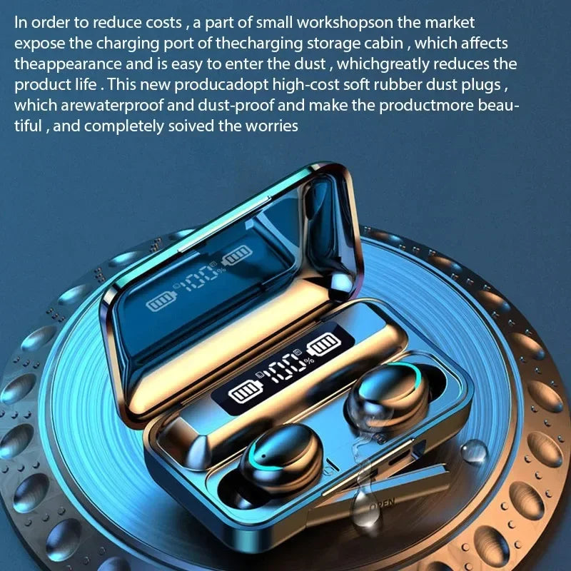 F9 écouteurs sans fil LED Dislpaly binaural TWS casque sans fil Bluetooth étanche réduction du bruit casque Bluetooth