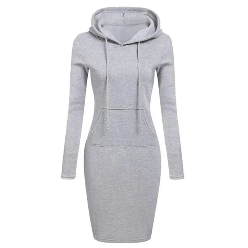 Robe Femme à Capuche Automne - Vêtement Décontracté Confortable
