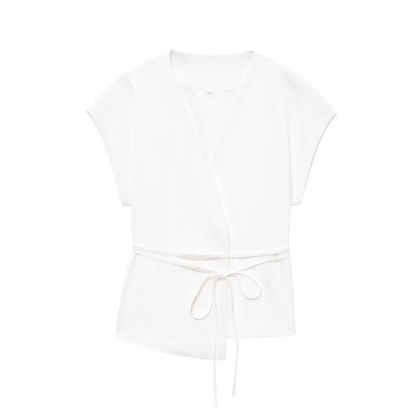 TFMLN mode femmes pantalons costumes sans manches col en v haut avec ceinture pantalons droits ensembles 2025 printemps été banlieue 2 pièces ensemble