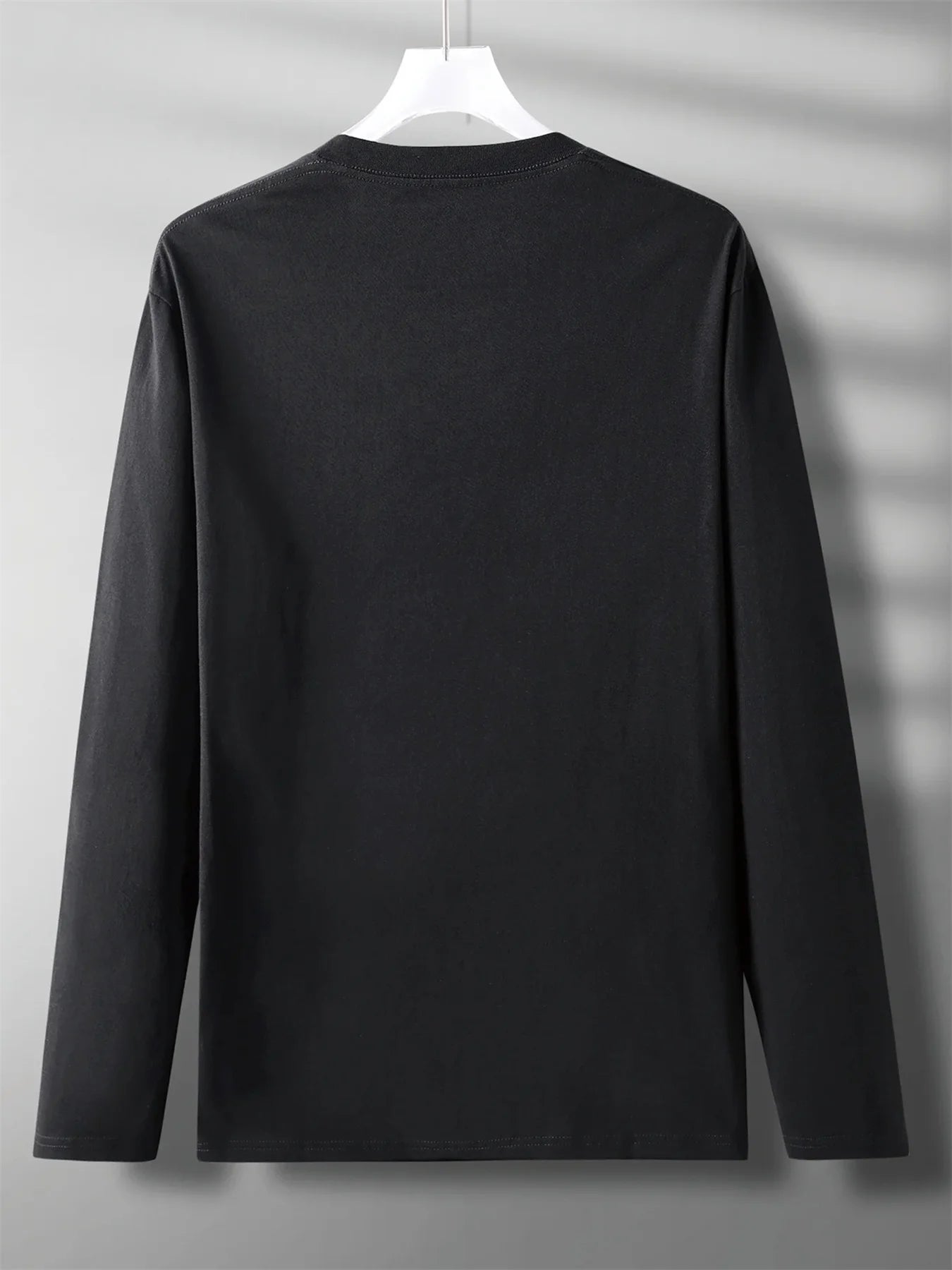 T-Shirt Manches Longues Homme 100% Coton - Col Rond Ample Imprimé Londres Sport Décontracté