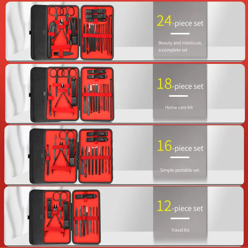Ensemble Outils Manucure Pédicure - Coupe-Ongles Professionnel