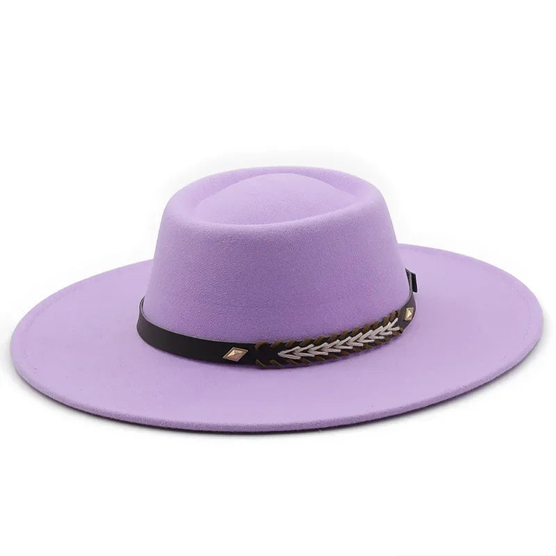 Chapeau Fedora Feutre Style Britannique - Bord Large Jazz Luxe Unisexe