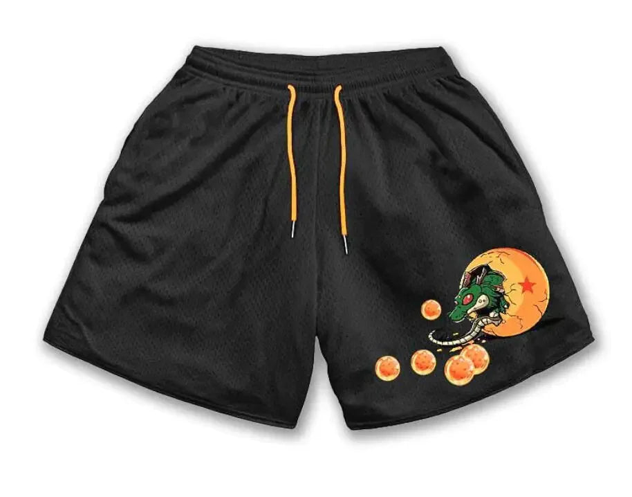 Anime Shorts décontracté és hommes femmes Manga dessin animé sport Shorts de sport Fitness impression 3D séchage rapide maille conseil Shorts été mâle