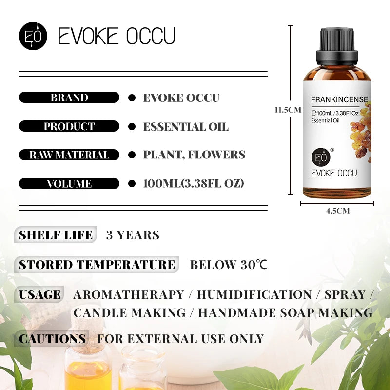 EVOKE Essential Oils Collection 100ml - Lavender Vanilla Eucalyptus Premium