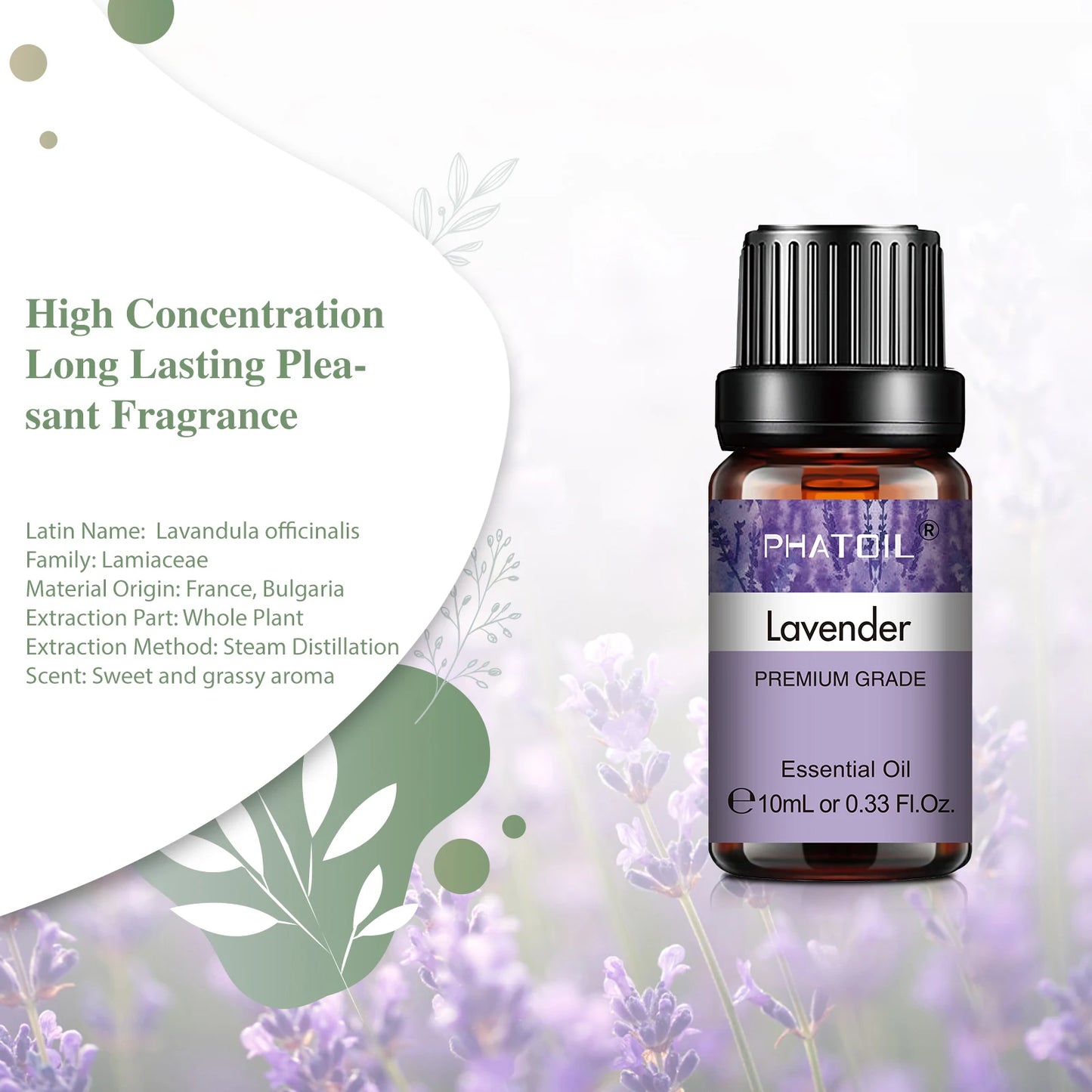 10ml Pure Natural Lavender Essential Oils for Diffuser, Humidifier, Aromatherapy, Jasmine &amp; Vanilla Aroma Oil for Skin Care, DIY Soap