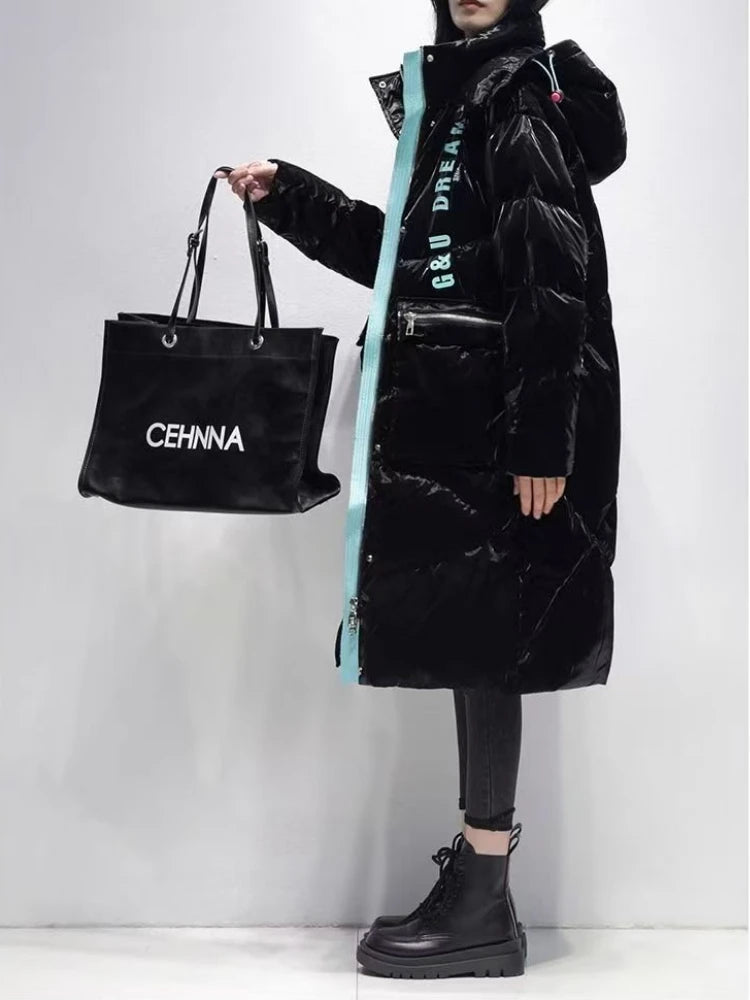 Doudoune Longue Capuche Femme ChimBrand - Parka Hiver Super Chaude Style Coréen