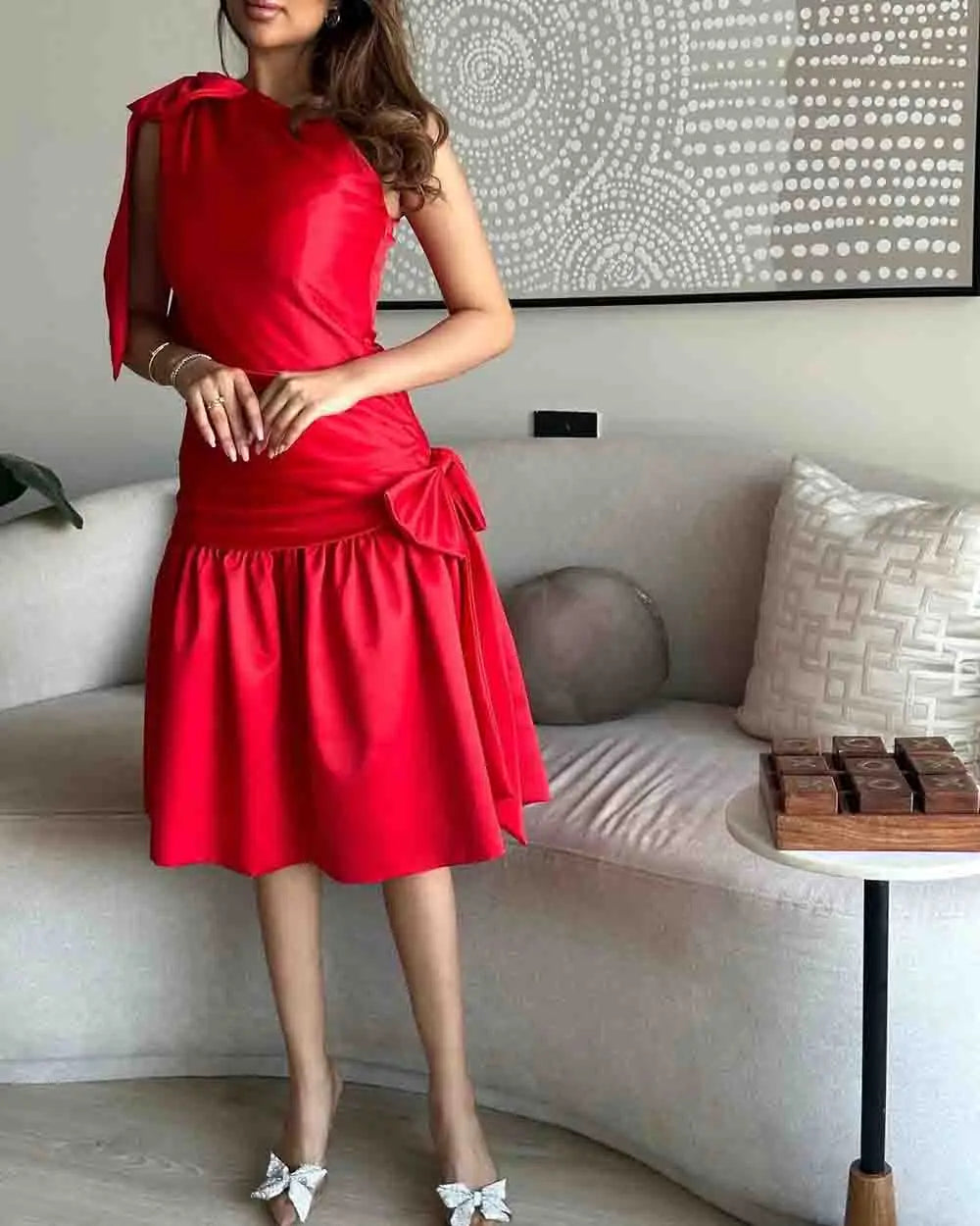 Robe Soirée Satin Rose Verngo - Ligne A Élégante Personnalisable Événement