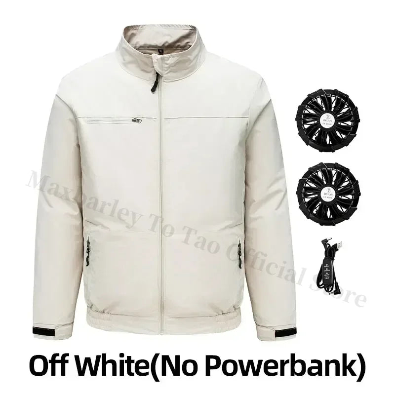 Veste Ventilateur USB Homme Femme - Climatisation Refroidissement Corps Pêche Travail