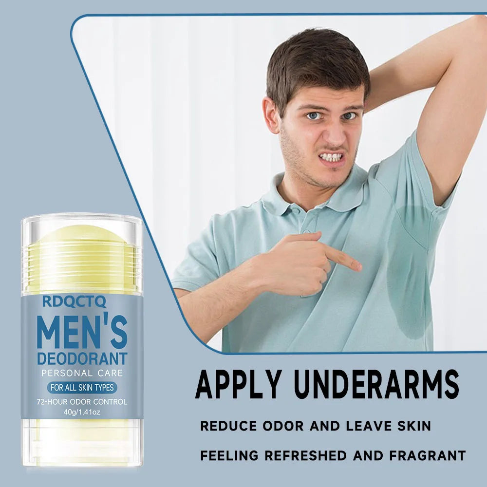 Natural Deodorant for Men with Eucalyptus Charcoal - 48-Hour Protection Without Streaks