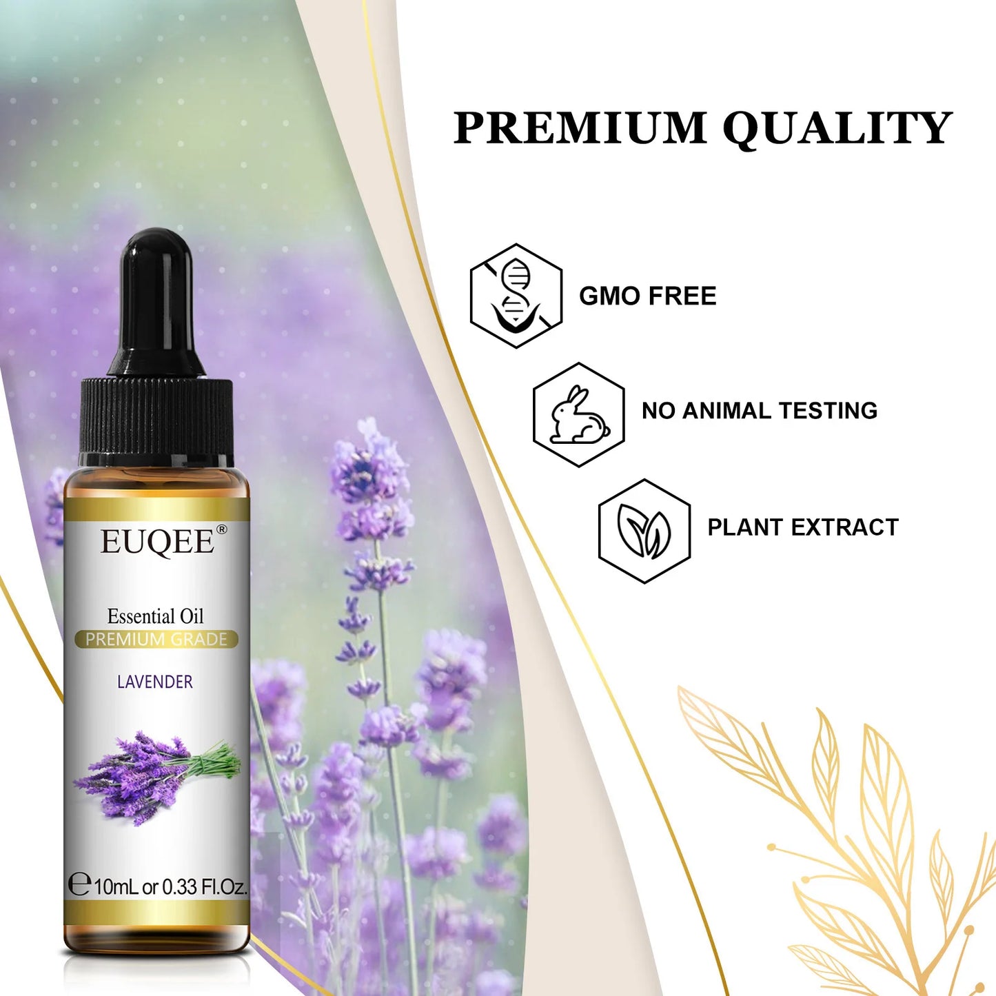 EUQEE Pure Natural Essential Oil 10ml - Lavender Eucalyptus Premium