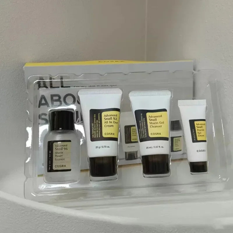 COSRX Ensemble Mucine Escargot 4 Pièces - Kit Complet Hydratant Anti-Âge