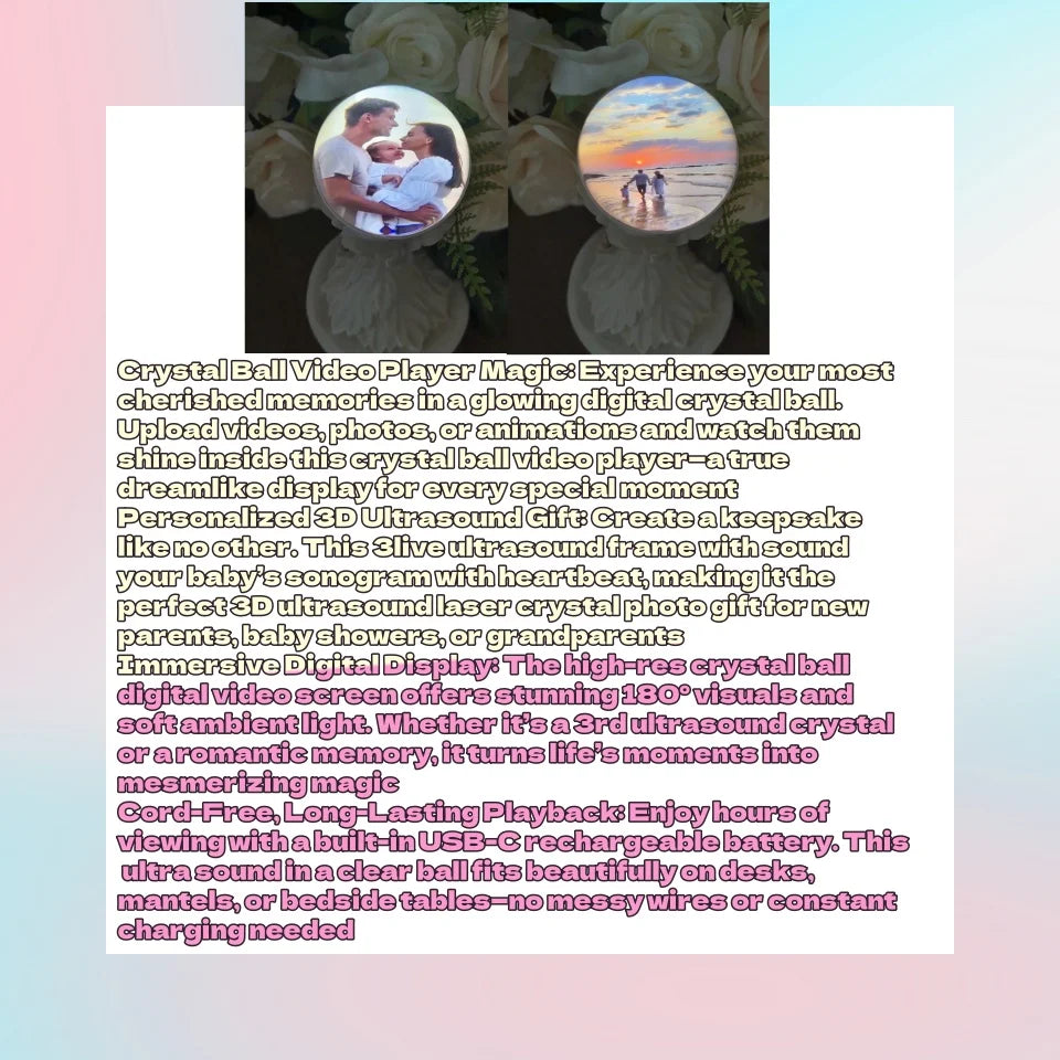 Boule de Verre Vidéo LED Personnalisable - Affichage Pixels Sphérique DIY Artistique