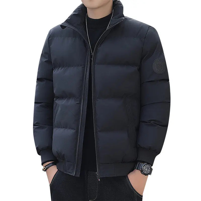 Veste Homme Coton Rembourré Hiver - Logo Tête Tigre Parka Épaisse