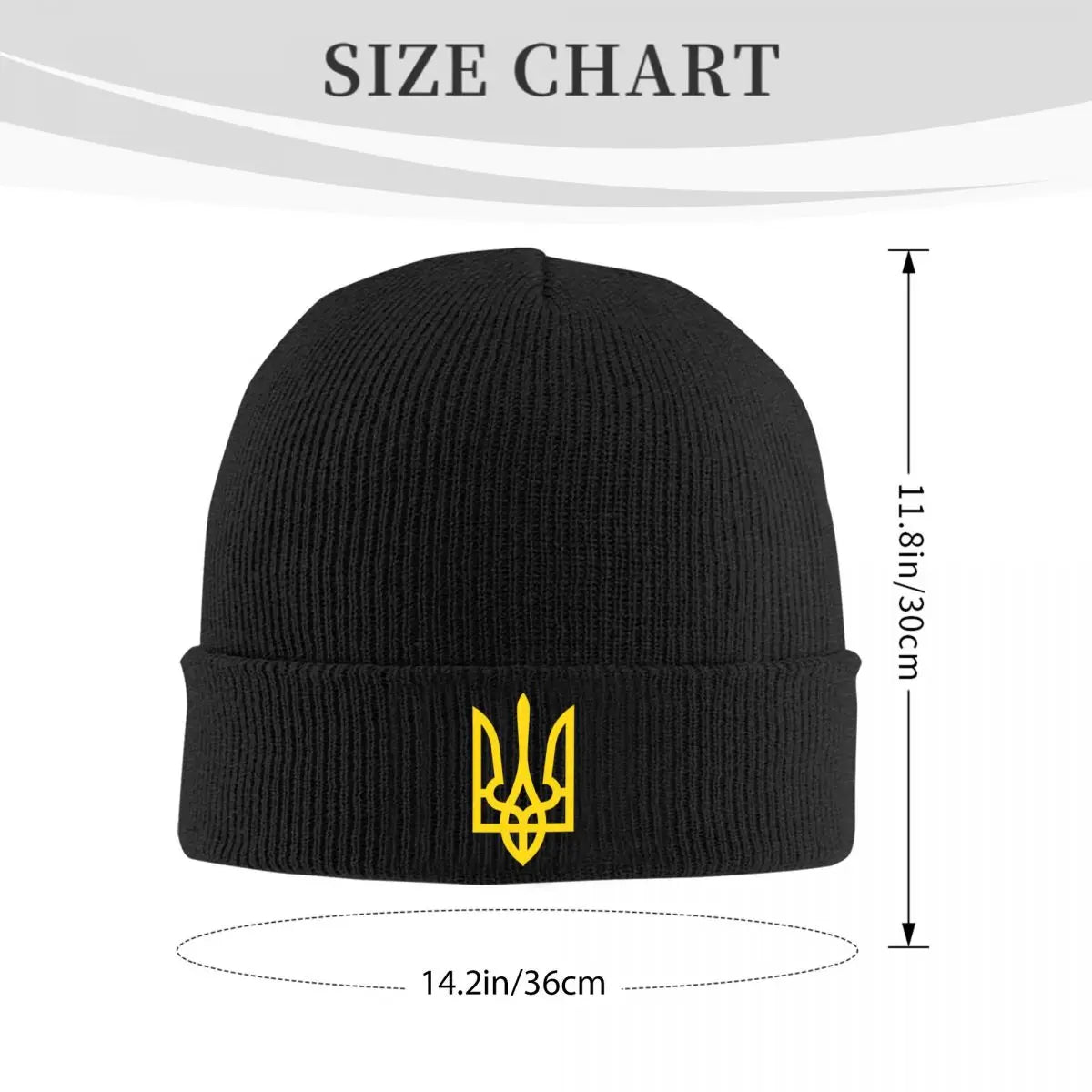 Bonnet ukrainien personnalisé chapeau mode tricot chapeau hommes unisexe adulte blason drapeau ukrainien chaud hiver Skullies bonnets casquettes