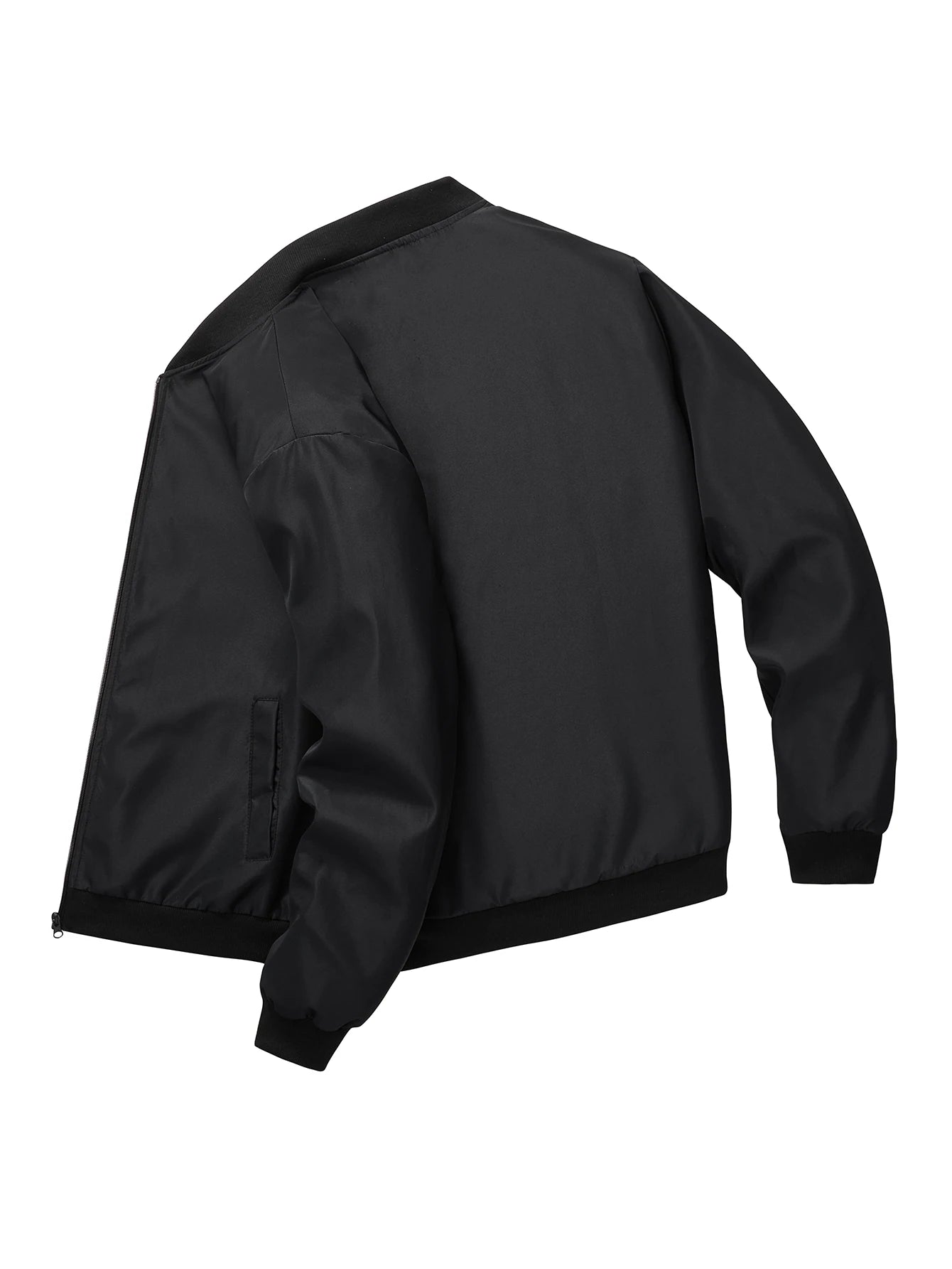 Veste Baseball Homme Printemps Automne - Blouson Court Ample Décontracté Couleur Unie 2025