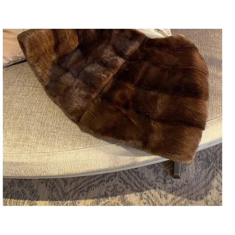 Manteau Femme Fourrure Court Automne Hiver - Châle Blouson Polyvalent