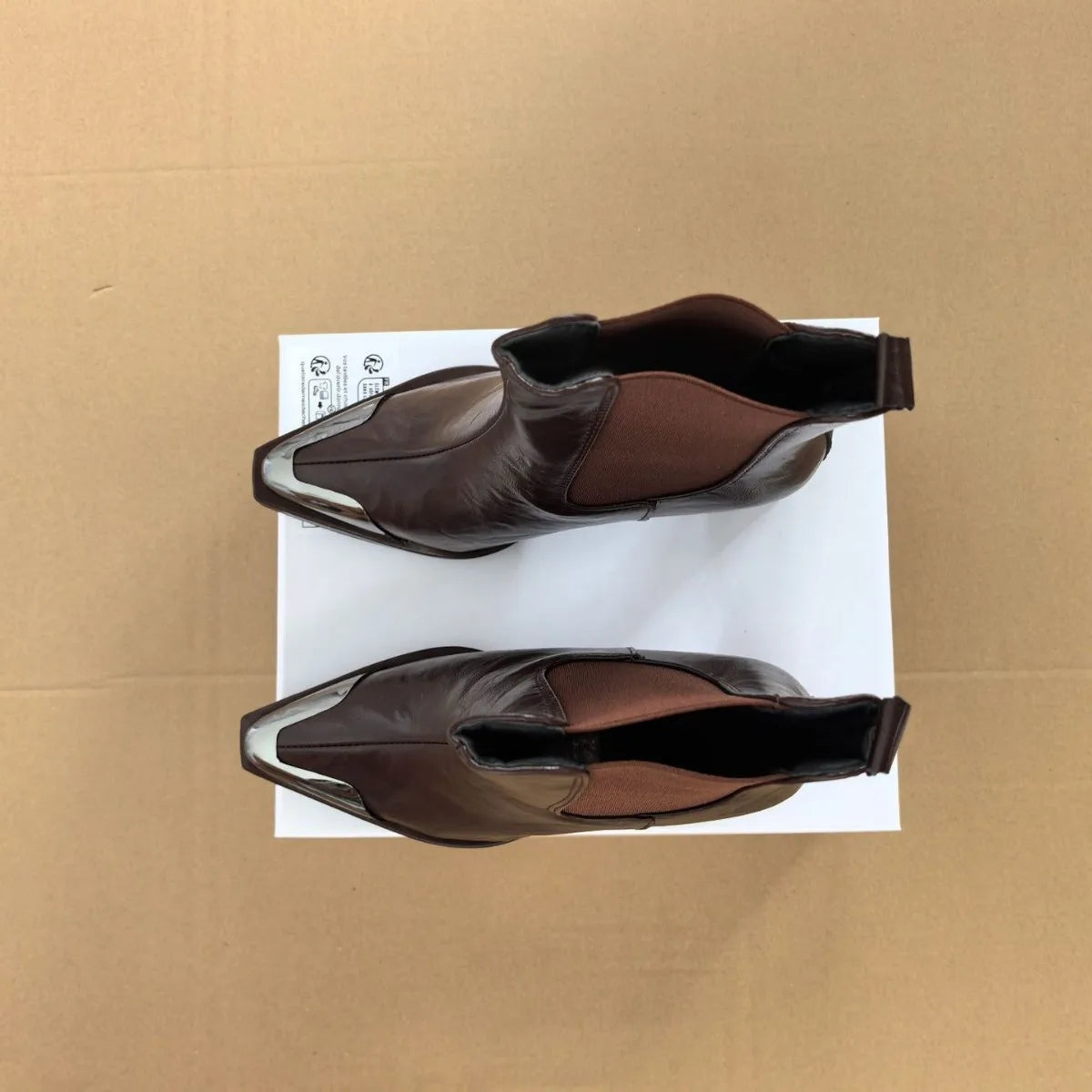 Bottes à bout pointu pour femmes, talons hauts et épais, à la mode, nouvelle collection automne et hiver 2025